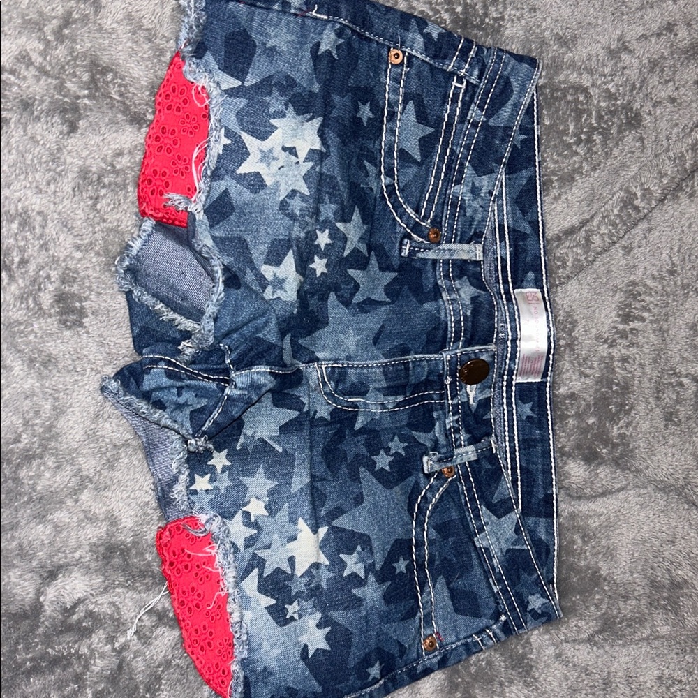 No Boundaries Blue Star Denim Shorts